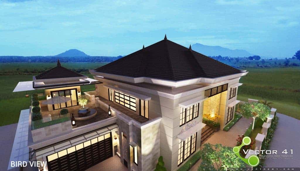 Desain Rumah Tropis Mrs.Ginting - Medan