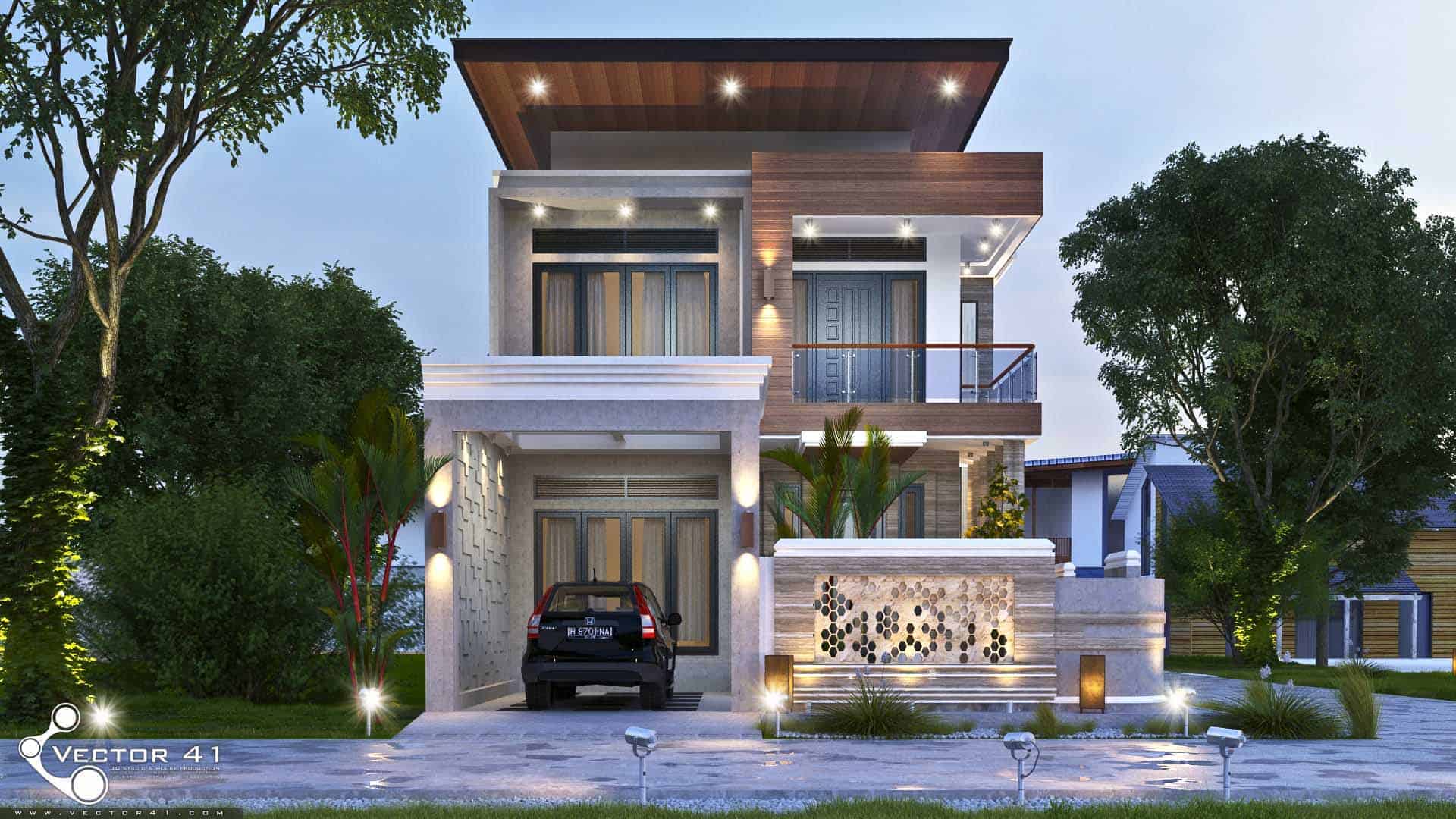 Desain Rumah Tropis Mrs Nur Medan