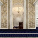 Desain mimbar dan interior masjid medan
