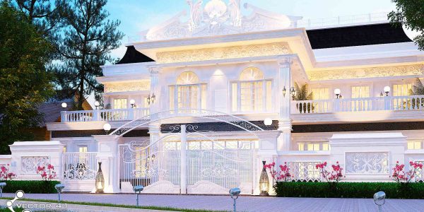 Desain rumah klasik mr. dicky - Medan
