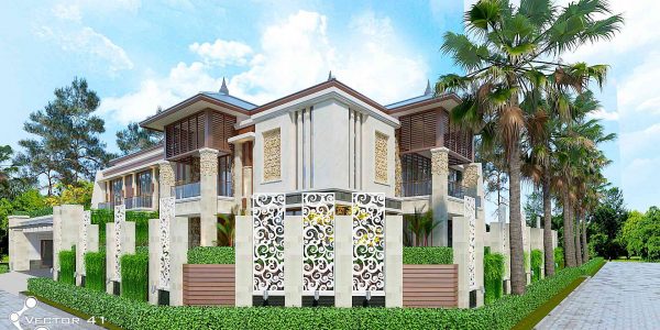Desain rumah tropis Mrs. Bella - Medan