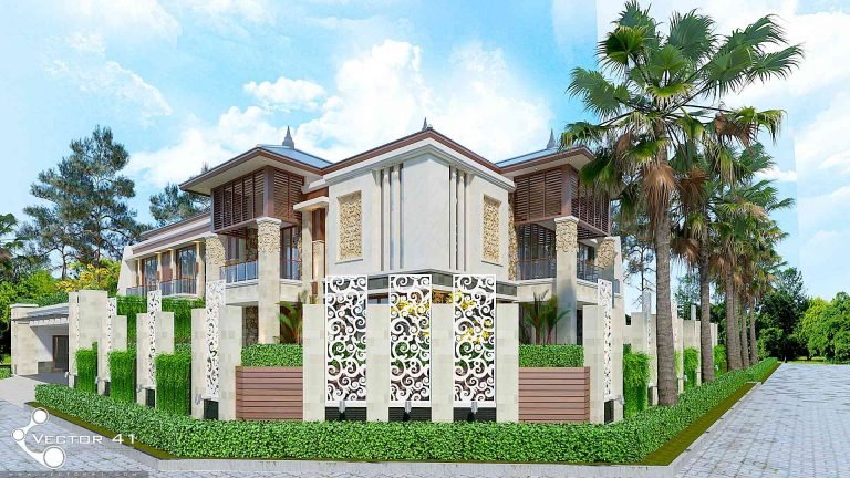 Desain rumah tropis Mrs. Bella - Medan