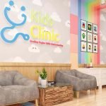 Desain interior lobi klinik anak medan