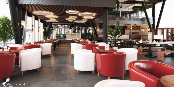 Desain meja cafe industrial spyco medan