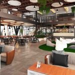 Desain industrial cafe spyco medan view 2
