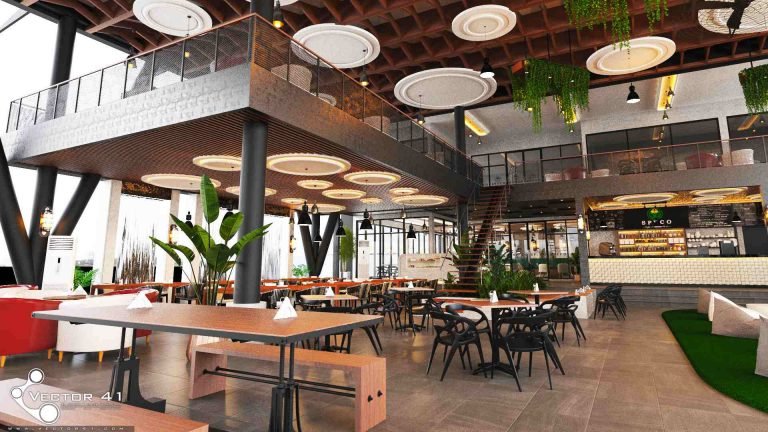 Desain cafe industrial cafe spyco medan