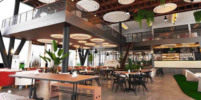 Desain cafe industrial cafe spyco medan