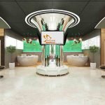 Desain interior loby kantor original nest medan tampak depan
