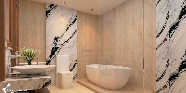 desain interior toilet bathtub bapak bambang palembang