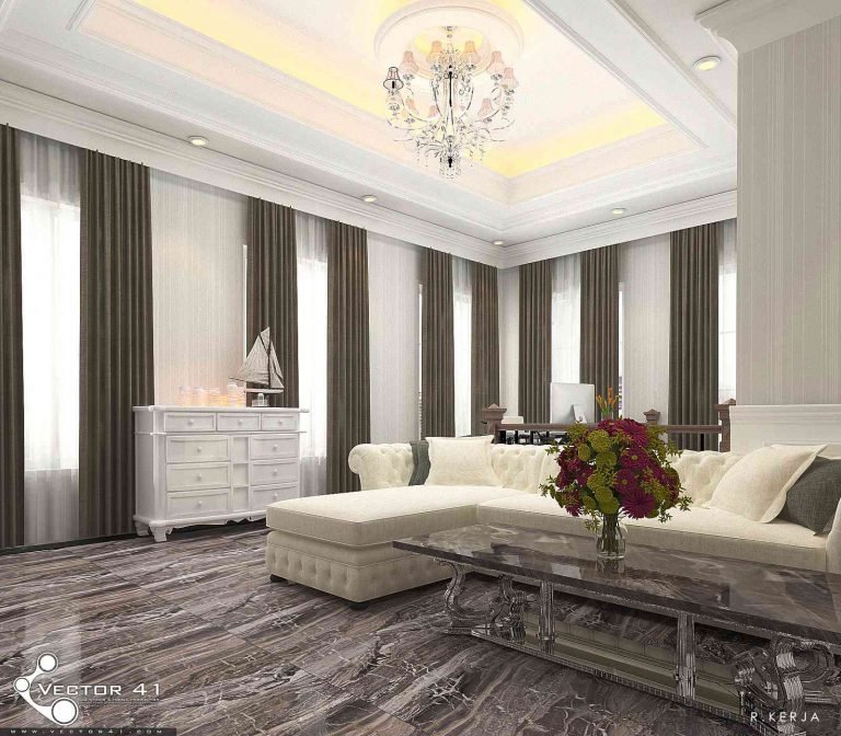 desain interior ruang kerja bapak dicky medan