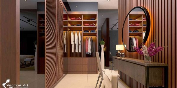desain interior wardrobe bapak eka medan