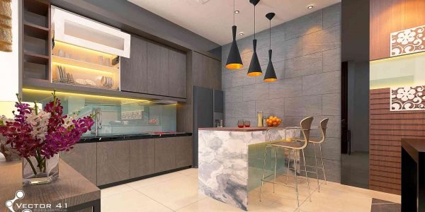 desain interior dapur minimalis bapak eka medan