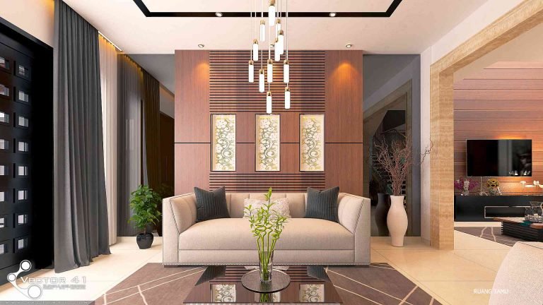 desain interior ruang tamu bapak eka medan