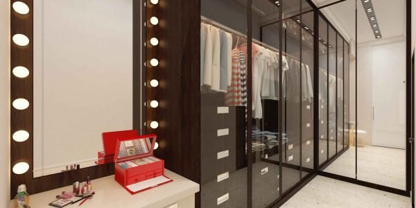 desain wardrobe minimalis medan
