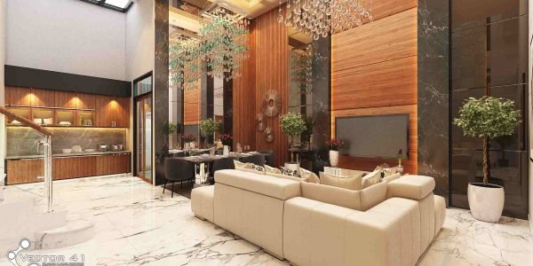 Desain ruang keluarga tropis minimalis bapak johan medan