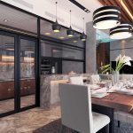 Desain ruang makan meja makan interior rumah minimalis bapak yuda medan