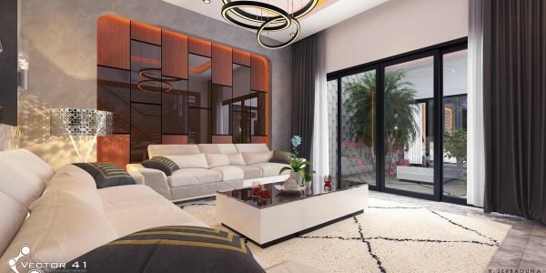 Desain interior ruang tamu rumah minimalis bapak yuda medan