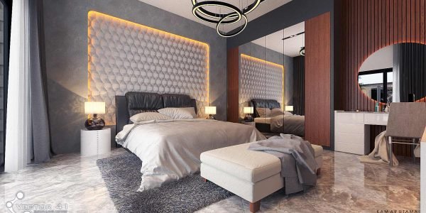 Desain interior kamar meja rias model tropis minimalis medan