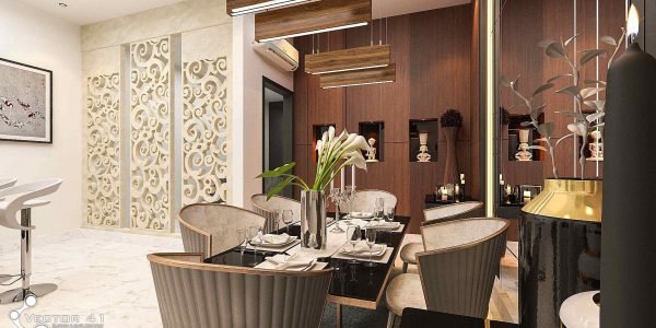 Desain interior ruang makan minimalis bpk yudi di medan