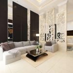 Desain interior ruang tamu ibu susan medan