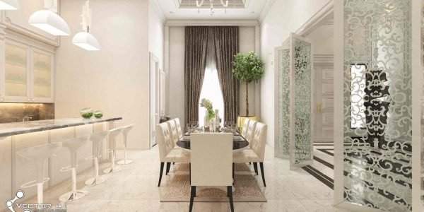 Desain ruang makan rumah klasik bapak imam kisaran