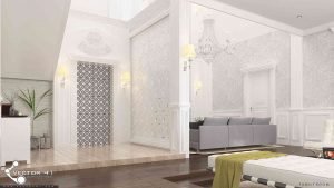 Desain sekat ruangan american classic ibu lila medan