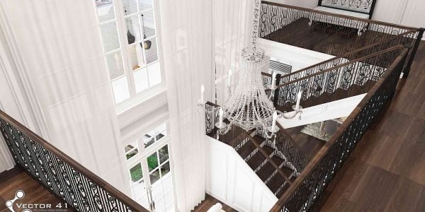 Desain void balkon american classic ibu lila medan