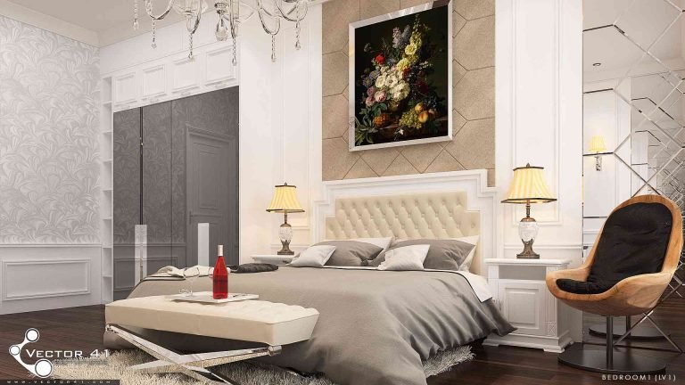 Desain Interior kamar american classic ibu lila medan