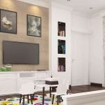 Desain rak tv american classic ibu lila medan