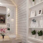 desain interior ruang cuci tangan cafe bapak bran medan