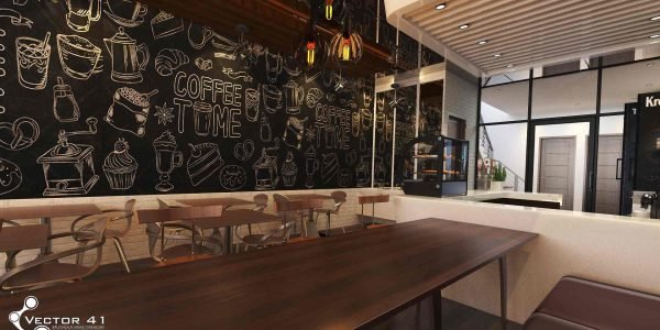 Desain interior cafe bapak ismail medan