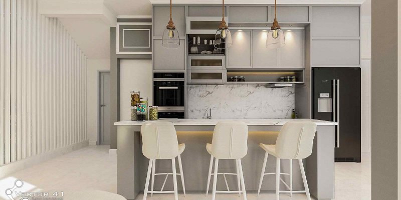 desain interior kitchen set ibu ayu medan