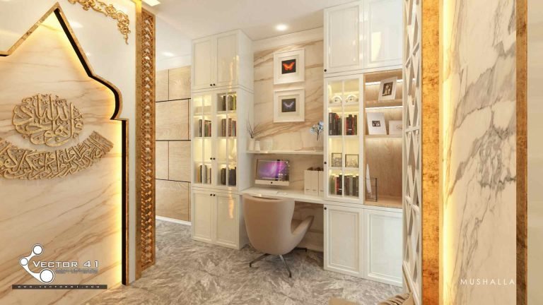 desain interior ruang kerja ibu atika medan