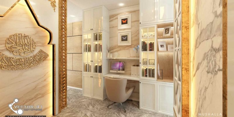 desain interior ruang kerja ibu atika medan