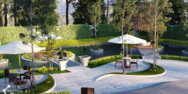 Desain pekarangan cafe cpyco medan