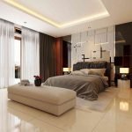 Desain interior kamar utama model tropis bpk sinaga pekan baru riau