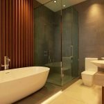 Desain interior kamar mandi shower box dan bathube Bpk Siaga Pekan baru riau