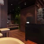 Desain interior ruangan cafe vibra ringroad medan