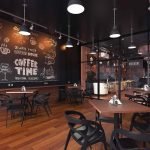 Desain interior cafe vibra ringroad medan