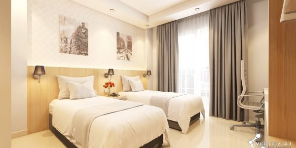 Desain interior kamar hotel grand forest hill tebing tinggi