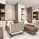 Desain bangsal tempat tidur pasian rumah sakit