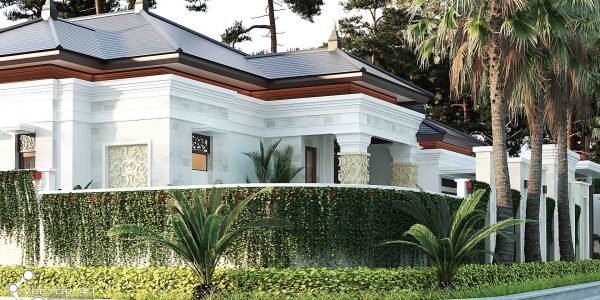 Desain exterior rumah tropis binjai