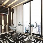 Desain ruang fitnes rumah ibu dewi medan