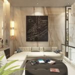 Desain ruang santai lantai 2 rumah tropis ibu dewi medan