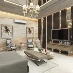 Desain interior mewah kamar utama ibu dewi medan