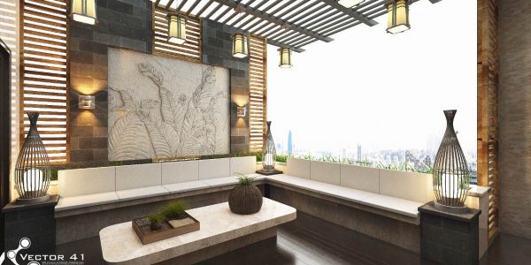 Desain ruang santai ibu dewi medan
