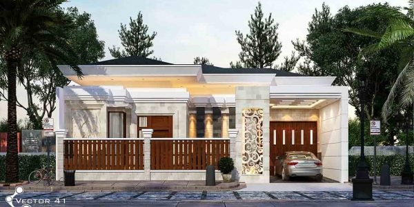 desain eksterior rumah minimalis 1 lantai bapak alan medan