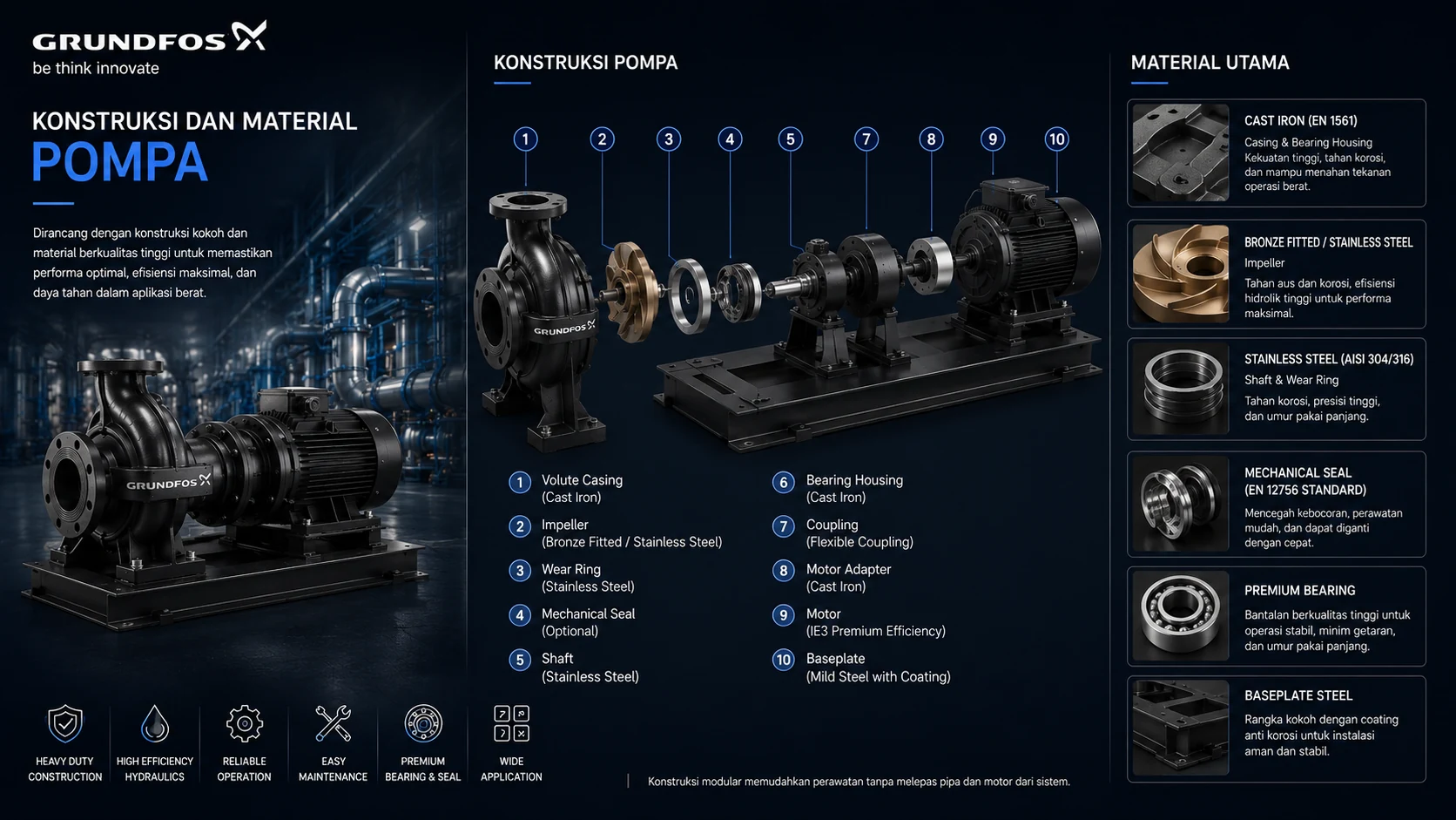 detail part Cooling Water Pump