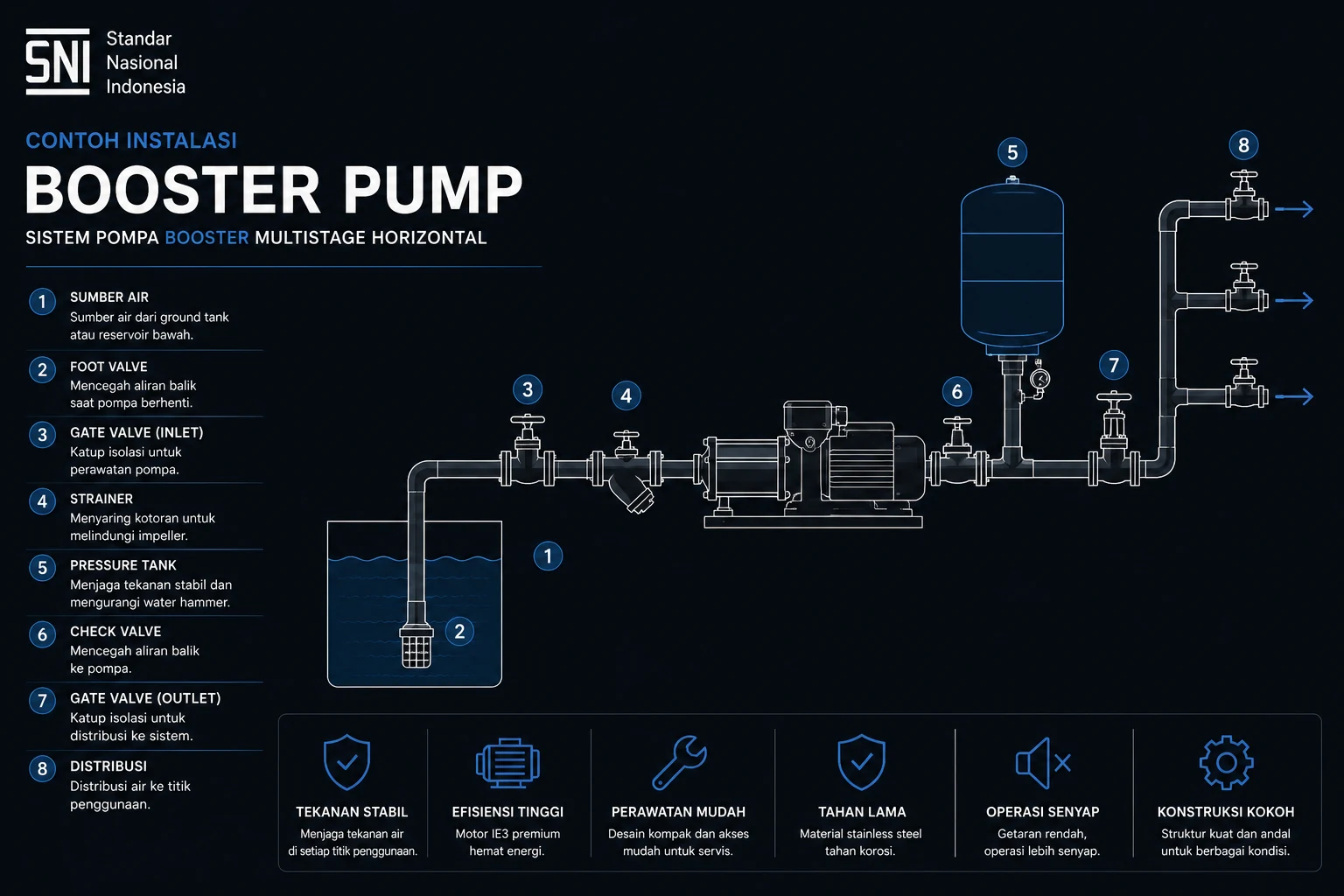 diagram pompa booster grundfos X
