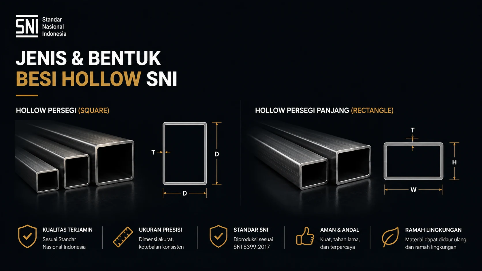 jenis besi hollow